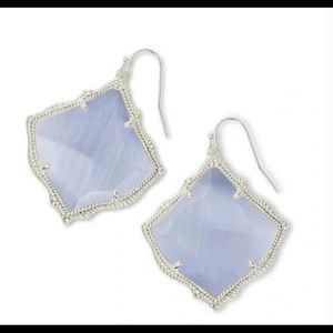 Kendra Scott Gold Drop Earrings in Slate Cats Eye NWT